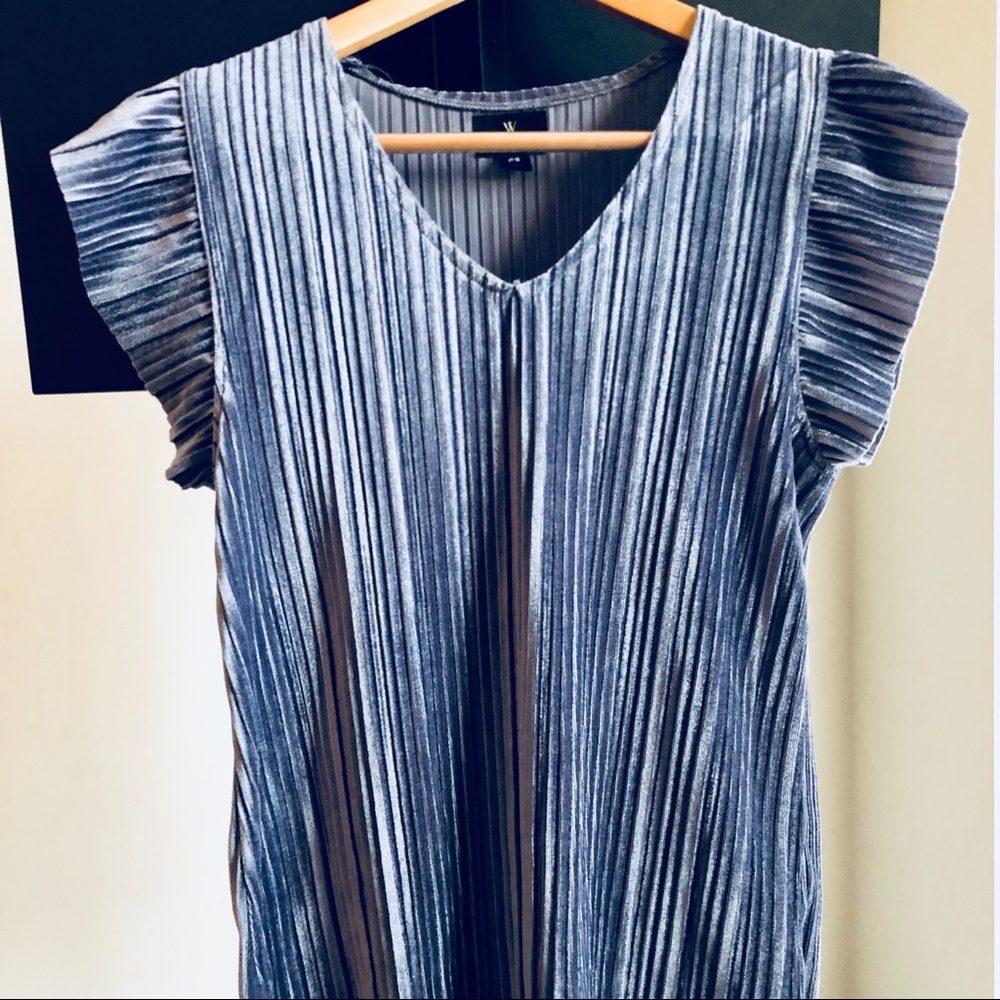 Velvet Ruffle Shirt